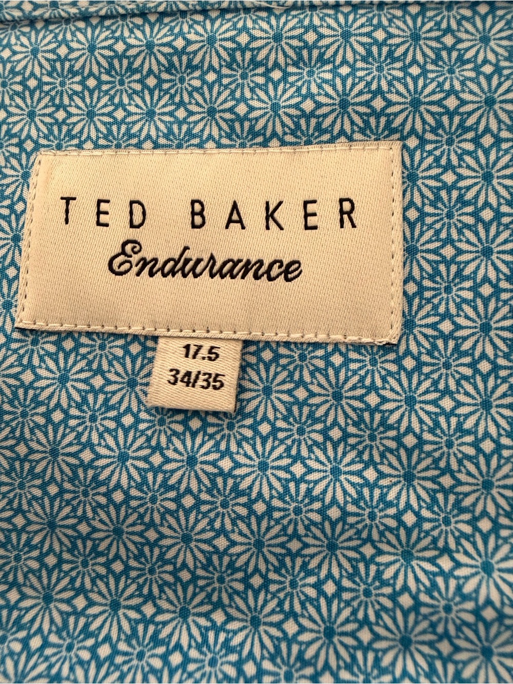 Ted Baker Blue Geometric Floral Print Shirt